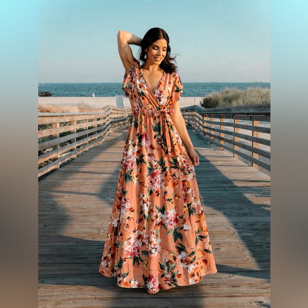 Floral Maternity Wrap Dress